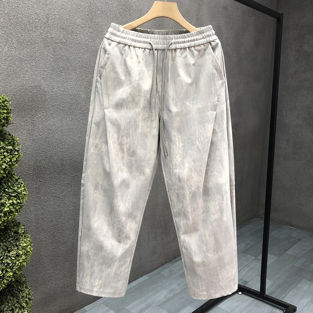 美式复古做旧脏脏工装裤男2025春夏季新款潮流时尚宽松直筒休闲裤