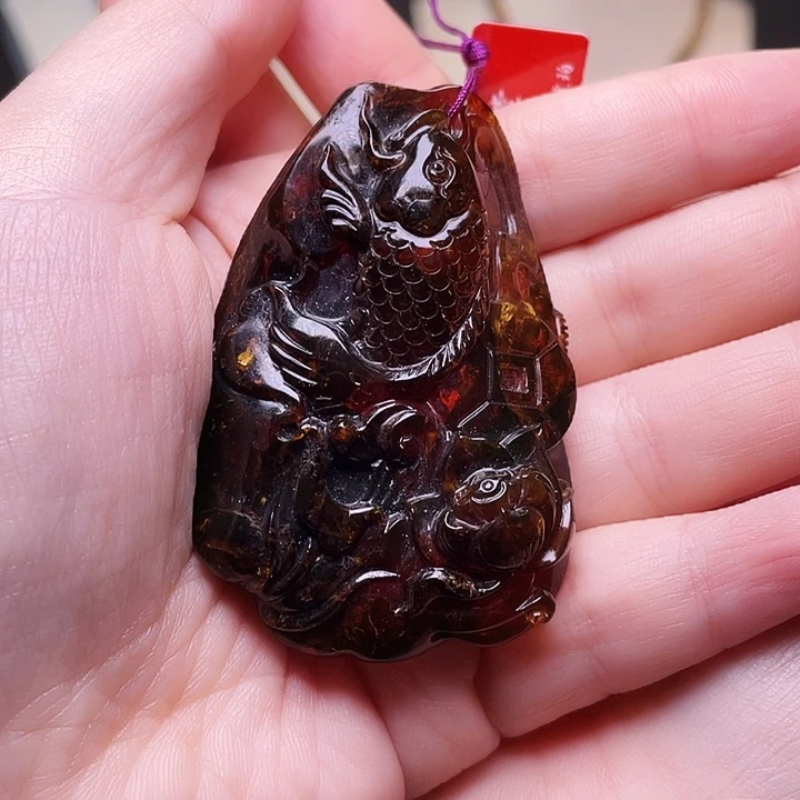 琥珀未镶嵌裸石抚顺琥珀-92