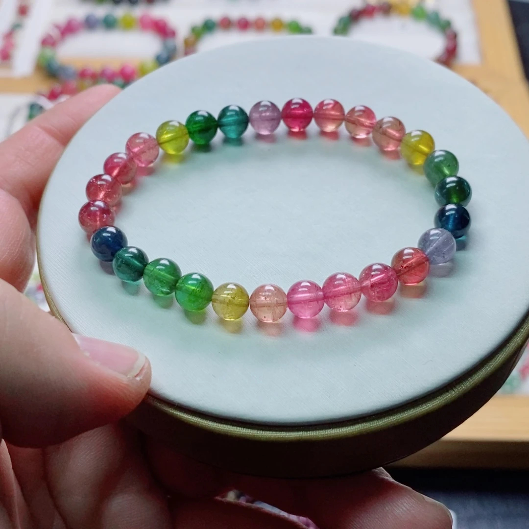 碧玺手链碧玺未镶嵌