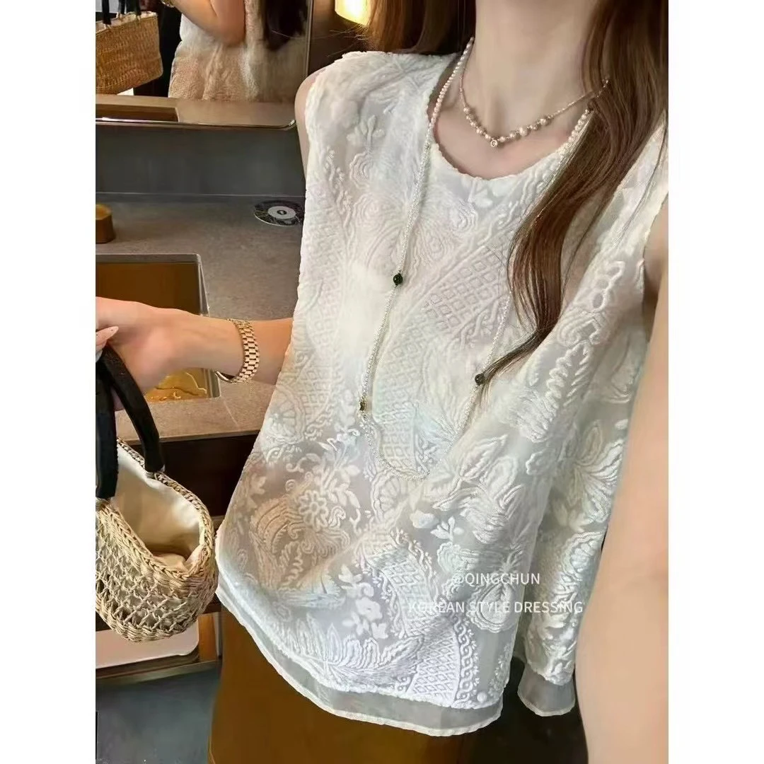 （小清家）新中式夏季轻奢感背心上衣