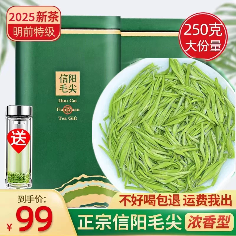 耀镁信阳毛尖2025新茶茶叶中原茶厂店正宗绿茶明前特级毛尖茶春茶