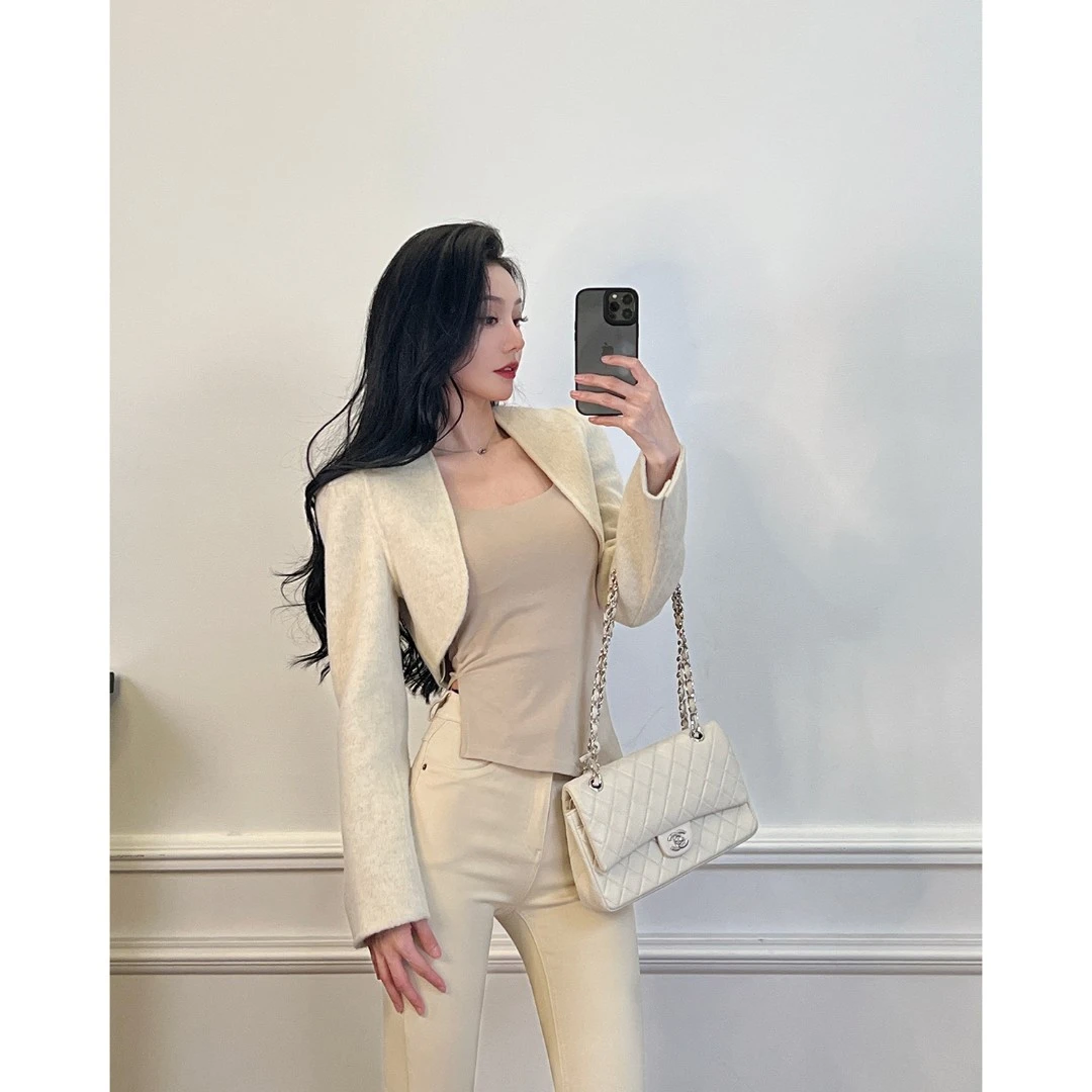 江合美【高光奶油】毛呢外套N1079M23