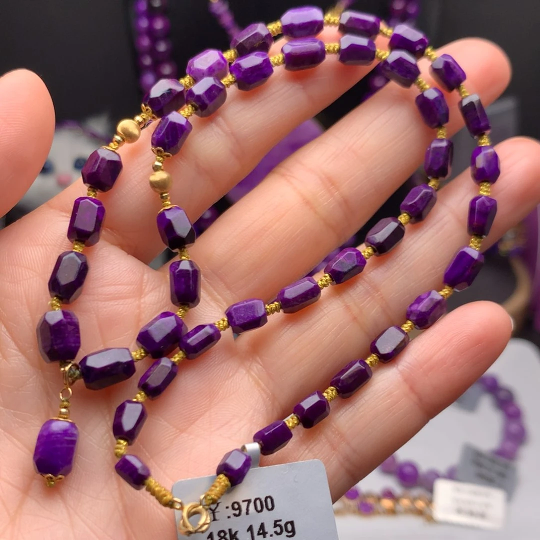 苏纪石（舒俱来）18K金镶嵌项链