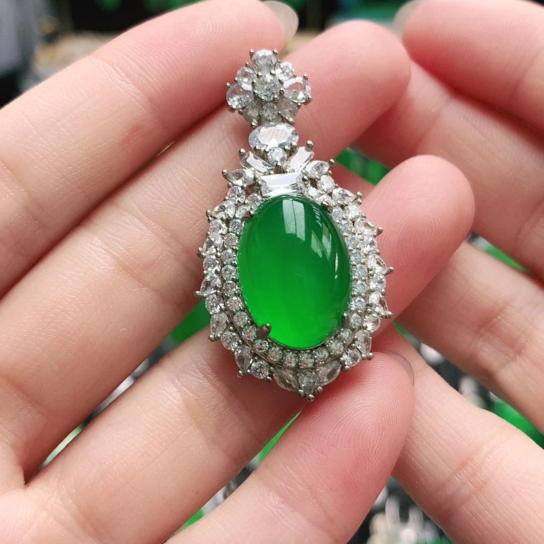 玛瑙/玉髓合金吊坠