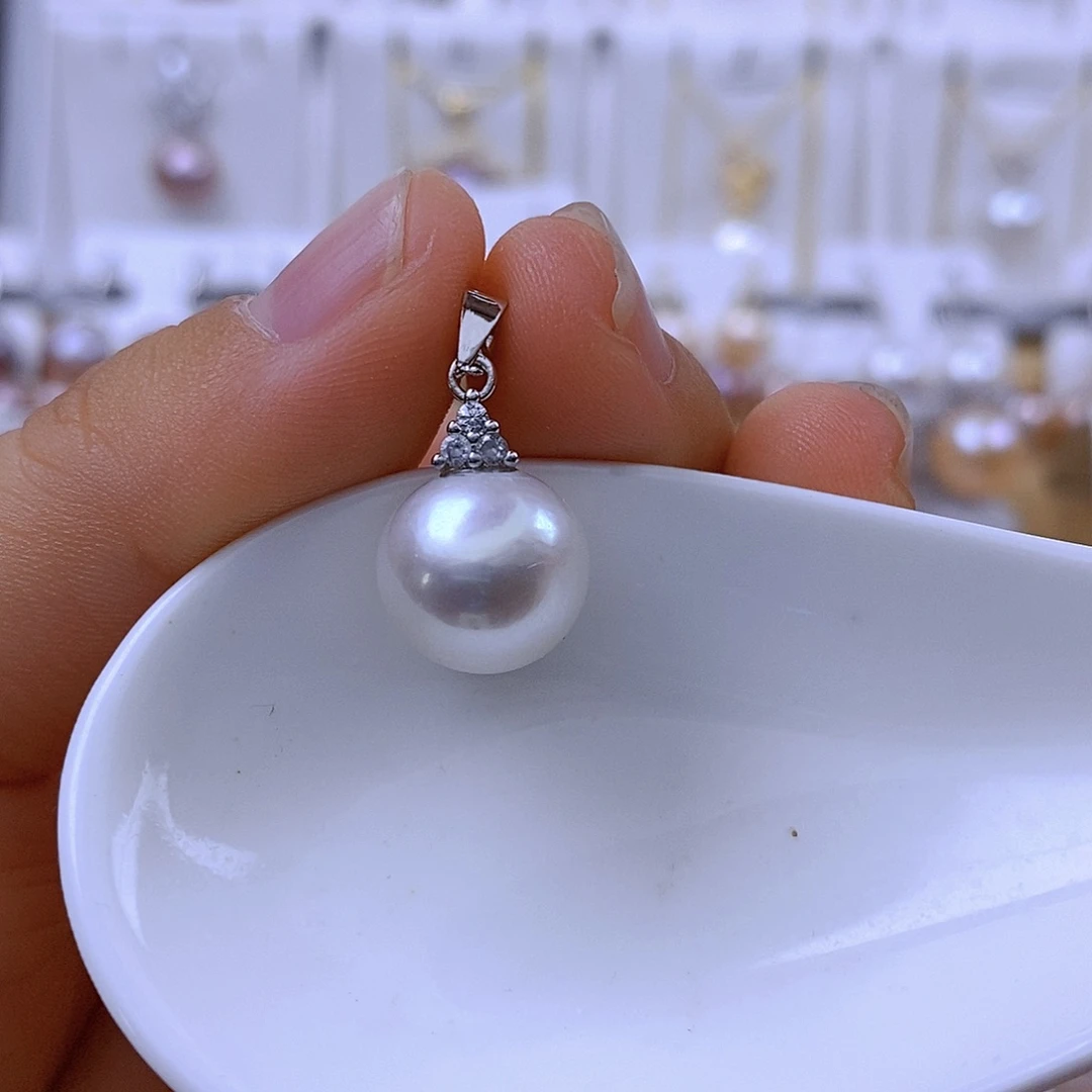 吊坠(赠链)淡水珍珠银S925镶嵌