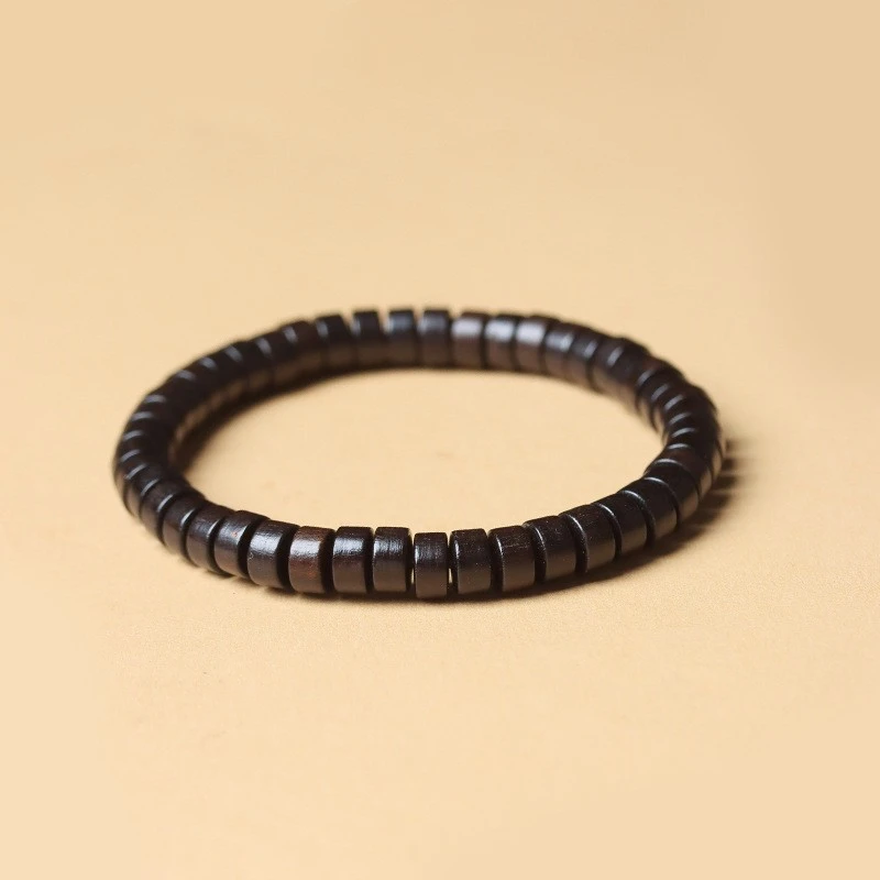 黑檀药片珠卡4x7单圈手串风车木无礼盒 024