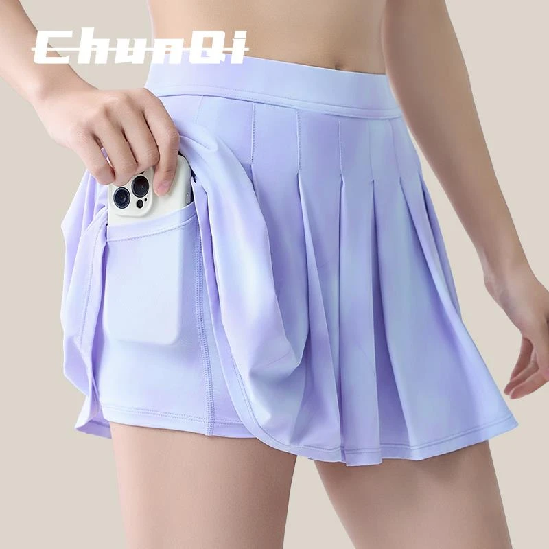 维多利亚防晒运动跑步网球短裙女高腰速干透气训练瑜伽裤健身短裤