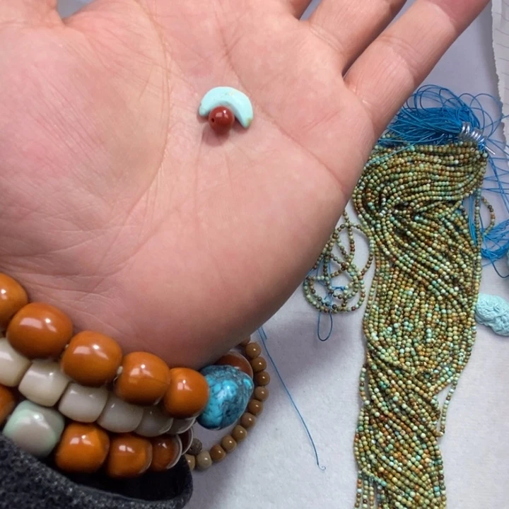 南红玛瑙耳饰未镶嵌本*