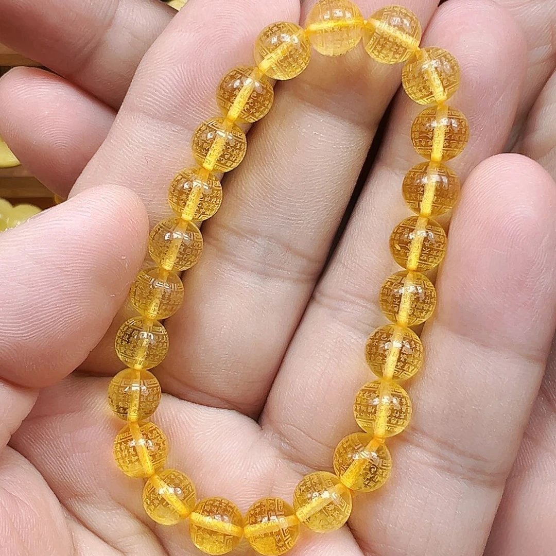 手链琥珀未镶嵌金珀单圈6.8-7克