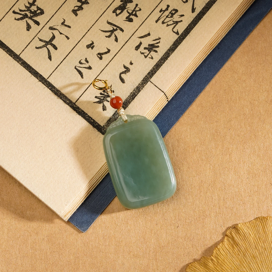 和田玉无事牌吊坠文玩好物Q2