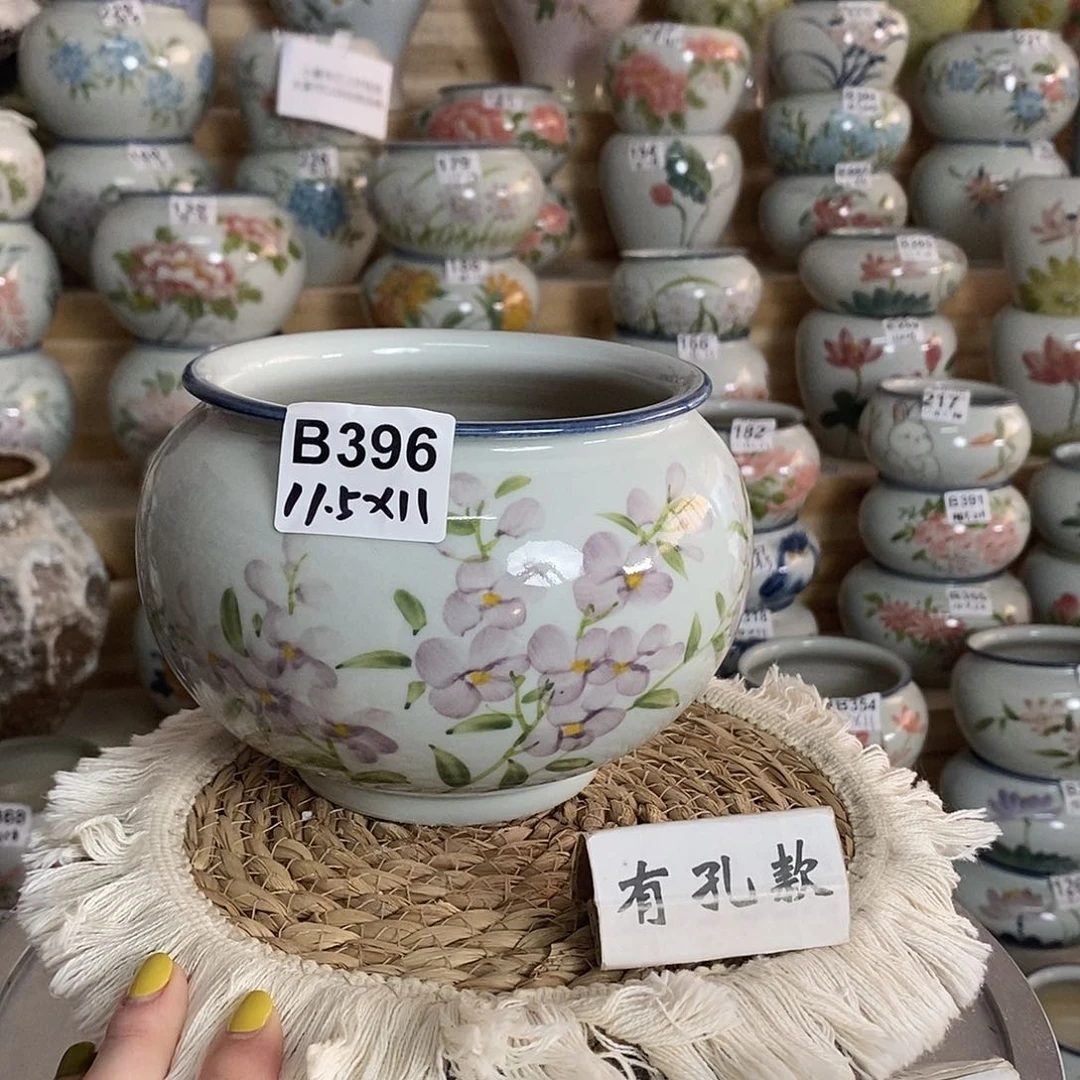 景德镇瓷韵手工陶瓷花盆 B396