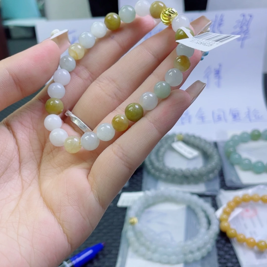 未镶嵌定制翡翠珠串