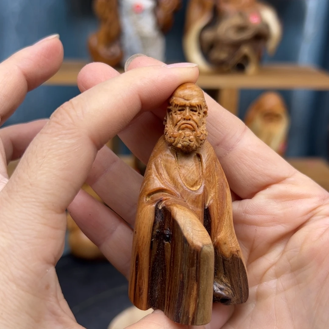 木崖柏木摆件手把件
