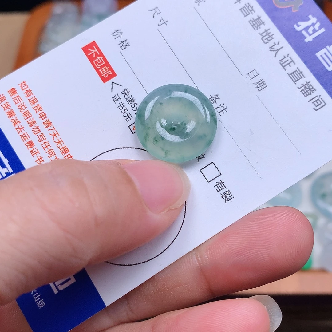 颈饰未镶嵌翡翠天然缅甸A货翡翠冰种平安扣