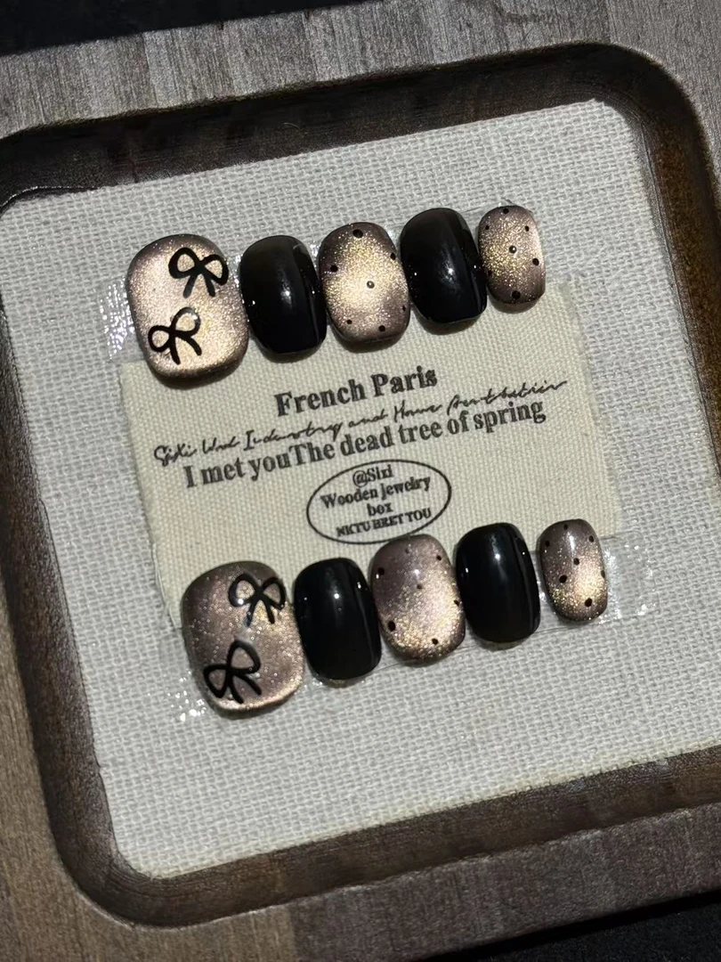 A08【蝴蝶珠珠】新年款纯手工秋冬显白气质穿戴甲