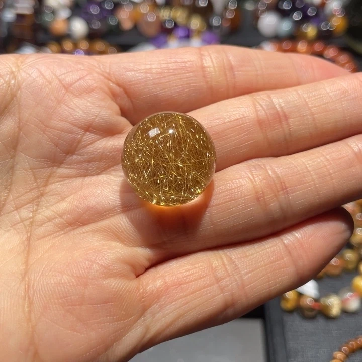 单珠未镶嵌水晶m*s发晶20.1mm左右