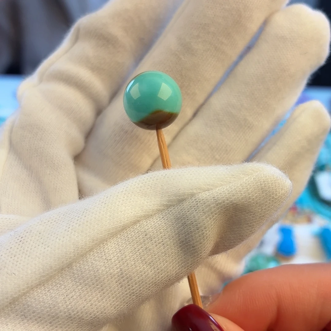 绿松石未镶嵌挂件13.5mm