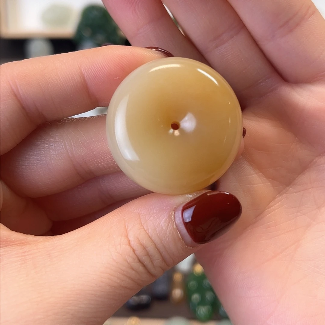 和田玉颈饰未镶嵌?*晚糖扣子