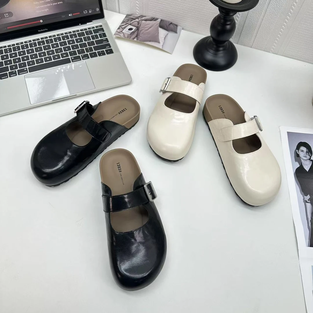 2025春季新款包头拖鞋时尚休闲百搭复古 0387