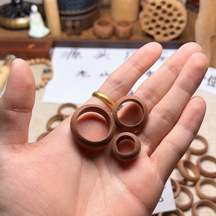 檀香木手串/手链戒指三件套（瑕疵）
