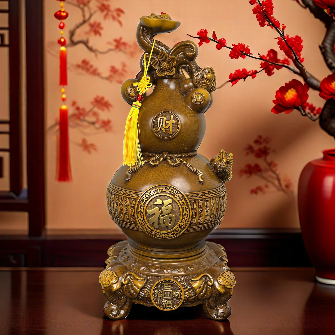 【福禄如意】旋转葫芦中式家居酒柜电视柜玄关装饰品