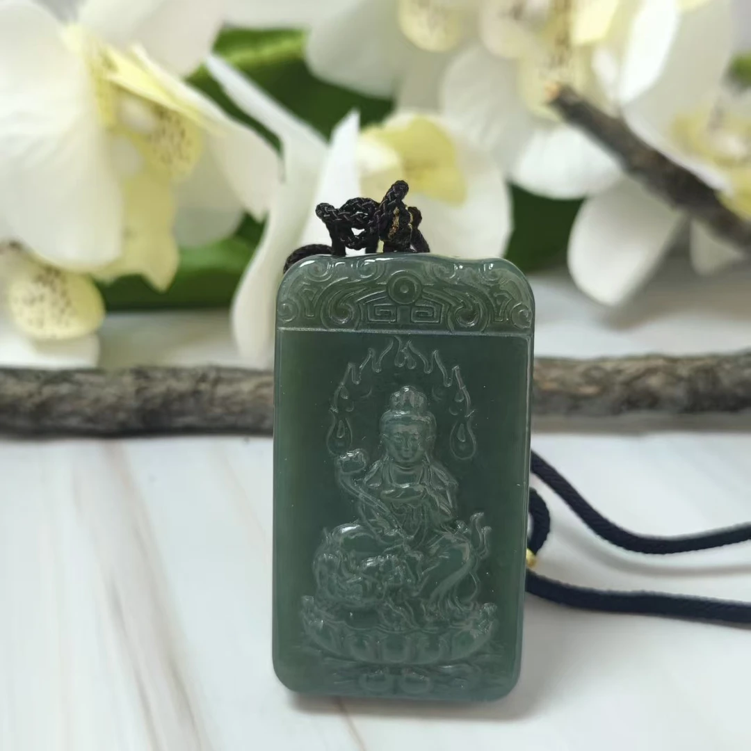 Z和田玉文殊菩萨吊坠3387