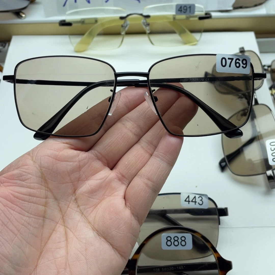 茶水晶全框眼镜 0769