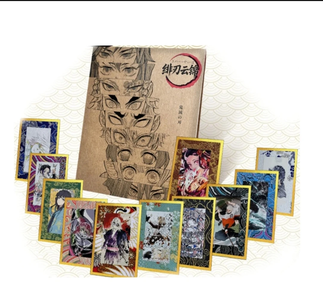 鸽子【 金鱼+2，立绘+3】鬼灭之刃・国风宋锦收藏卡《绯刃云锦》【盲盒】