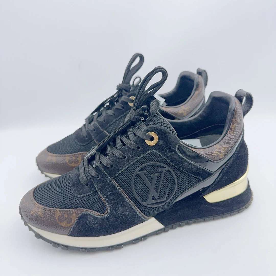 95新 LouisVuitton/路易威登 35.5码/黑棕runaway休闲鞋/02252