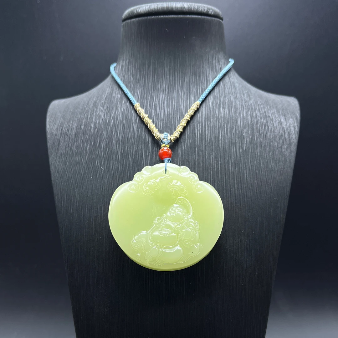 青海格尔木黄口料如意佛公吊坠