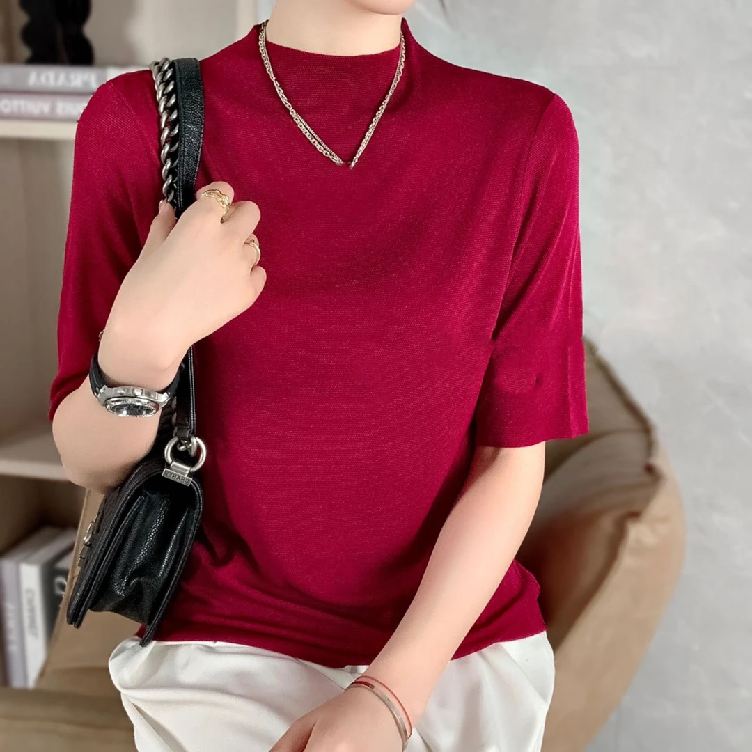 涵玖玥【三醋酸】新款随性氛围感透气颗粒感上衣纤95-22-42