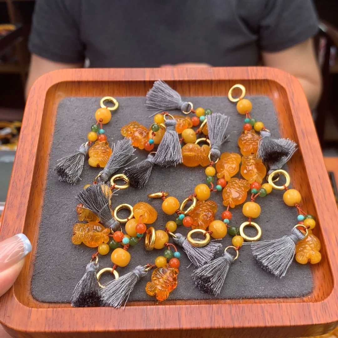 未镶嵌吊坠(不含链)琥珀多样性发一