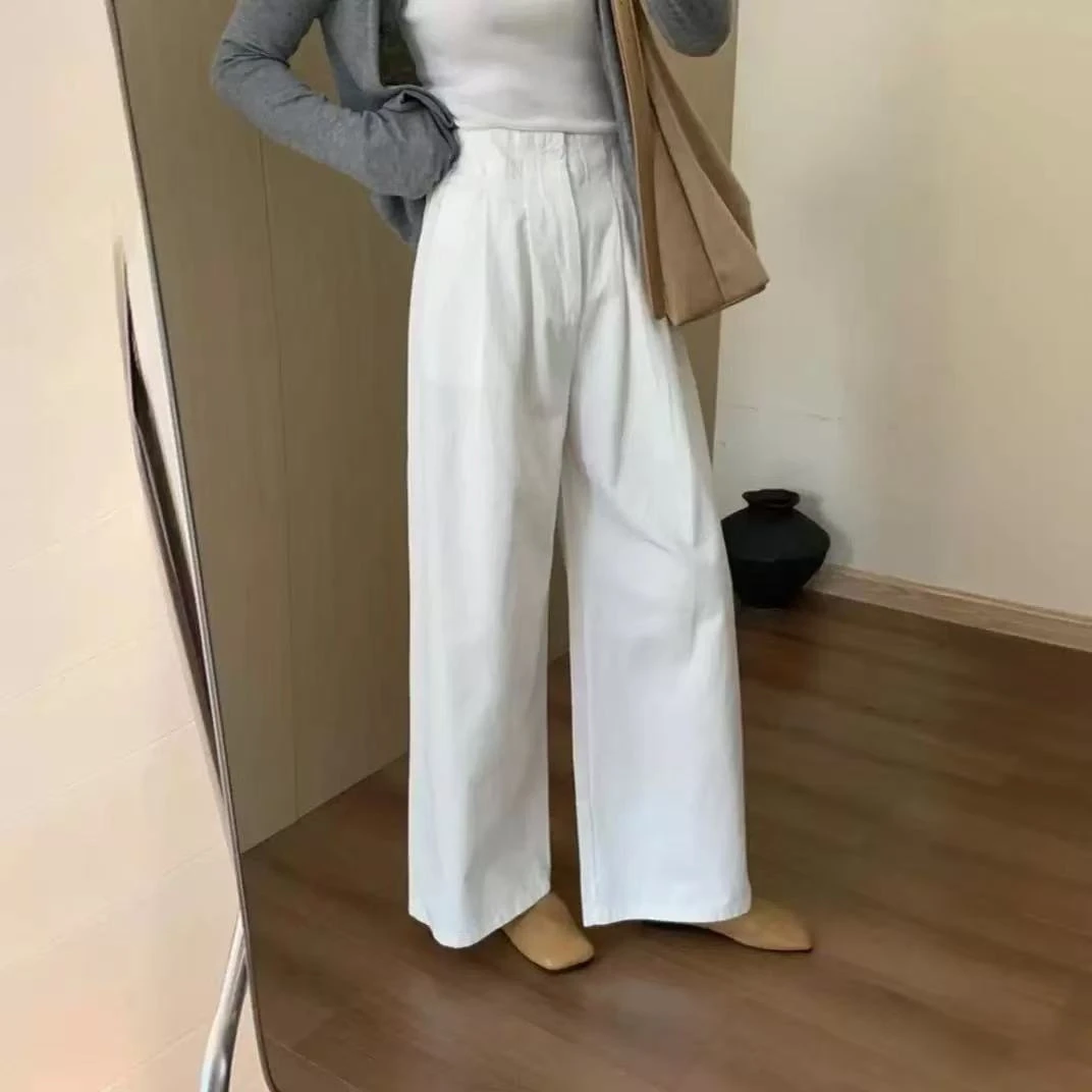 【现货+运费险】韩版阔腿休闲裤薄款百搭显瘦垂感夏秋季高腰宽松