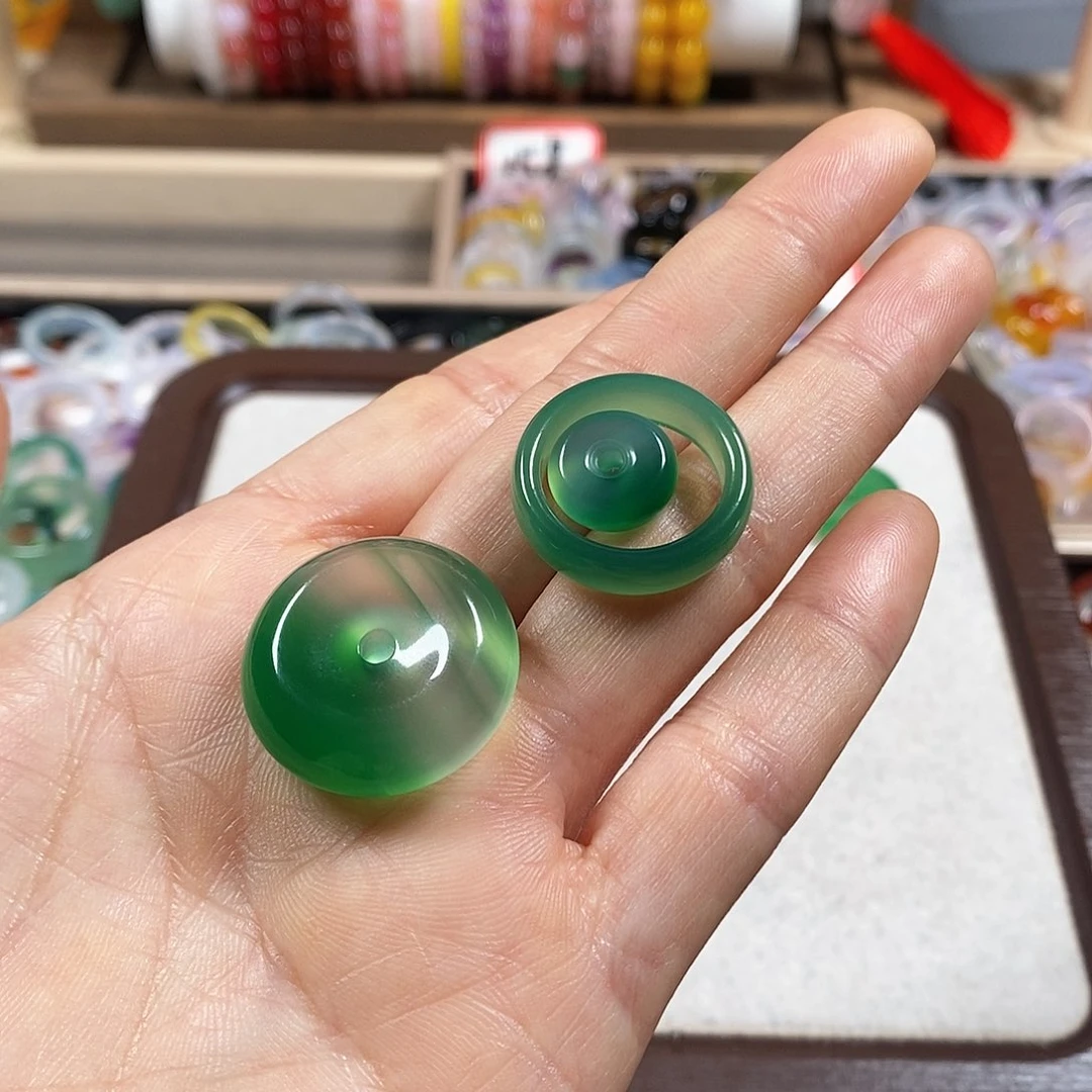 玛瑙/玉髓戒指未镶嵌简**