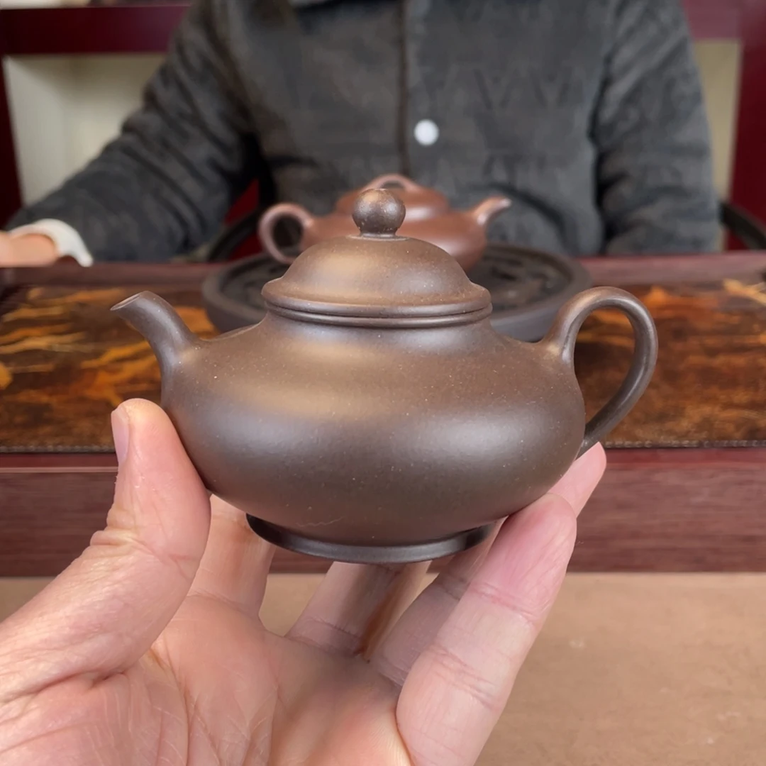 茶壶紫砂华颖130cc、紫泥小品、