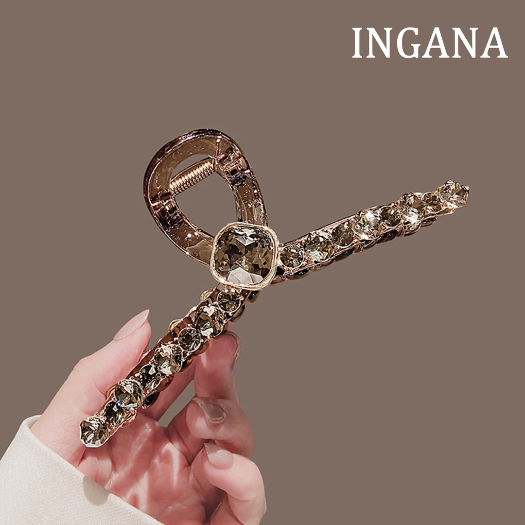 时尚水钻夹子发夹女后脑勺发抓2025新款高级感抓夹大号鲨鱼夹发卡