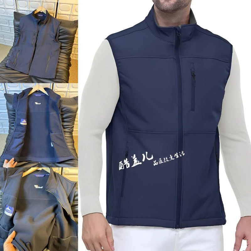 德系工装牛货！有大码！春季男士防风雨加绒保暖防风软壳背心马甲