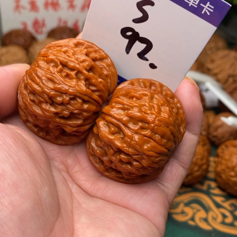 【闪购商品】文玩核桃把件磨盘狮子头43