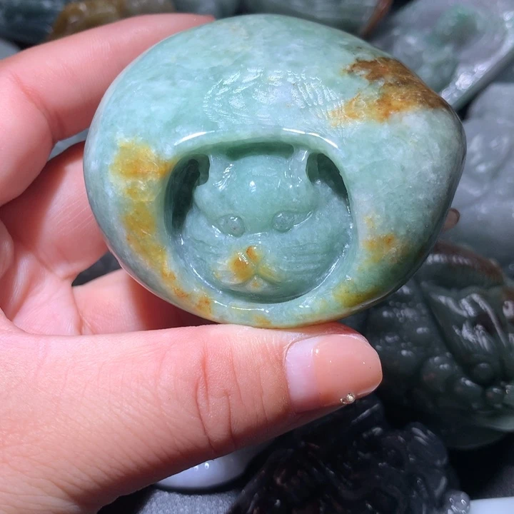 翡翠未镶嵌颈饰保真天然A货翡翠