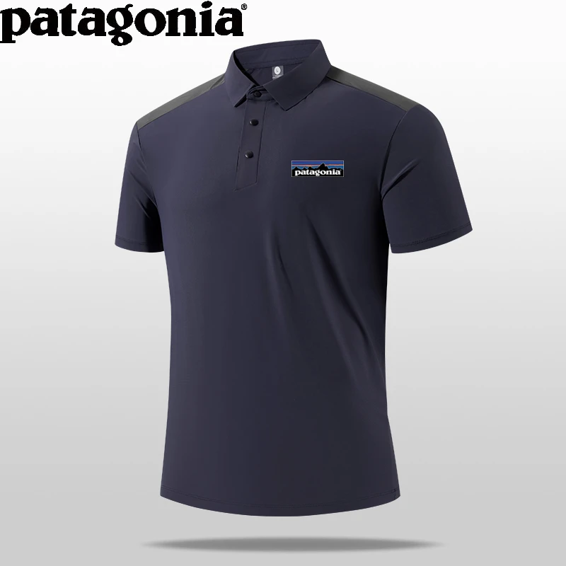 Patagonia/巴塔哥尼亚夏季户外运动翻领短袖休闲POLO衫透气上衣男