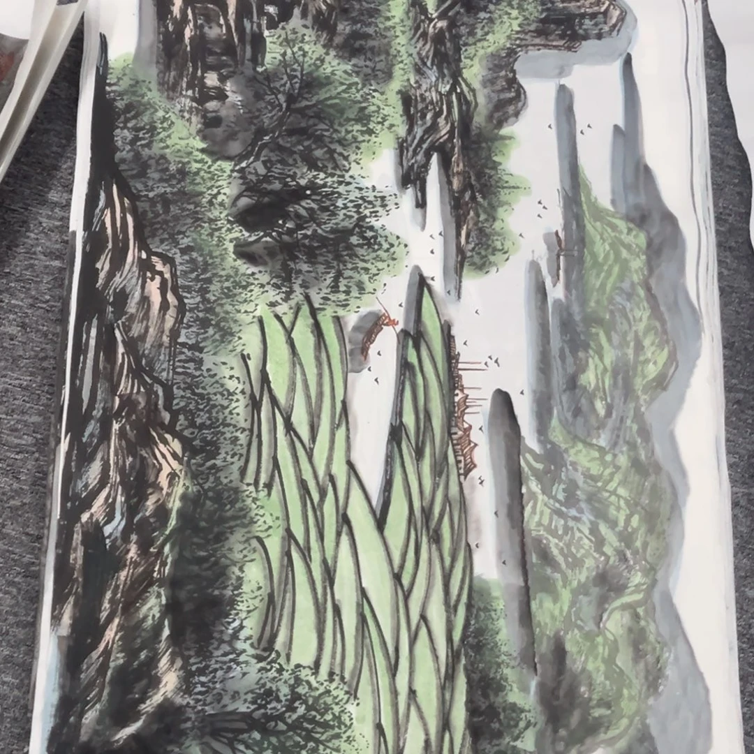 国画绘画作品曾在