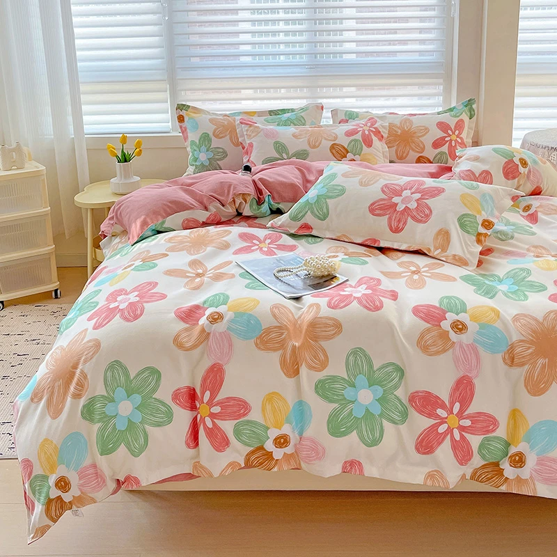 四件套加厚亲肤磨毛斜纹印花四件套简约小清新四季通用2025新款