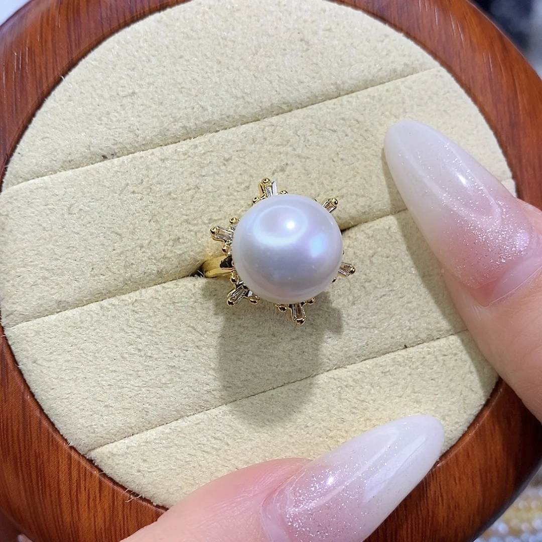合金戒指淡水珍珠F