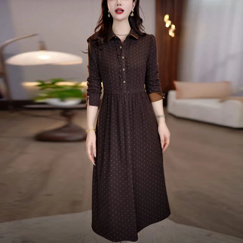 轻奢高贵气质裙子女装新款秋冬2025爆款高级感轻奢洋气显瘦连衣裙