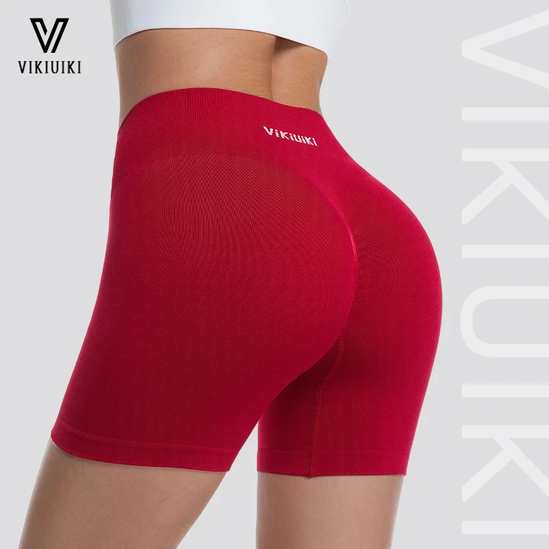VIKIUIKIAero高腰提臀四分健身裤收腹瑜伽运动短裤女跑步骑行裤