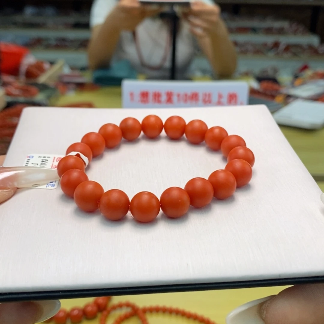 南红玛瑙10mm+单圈手串未镶嵌