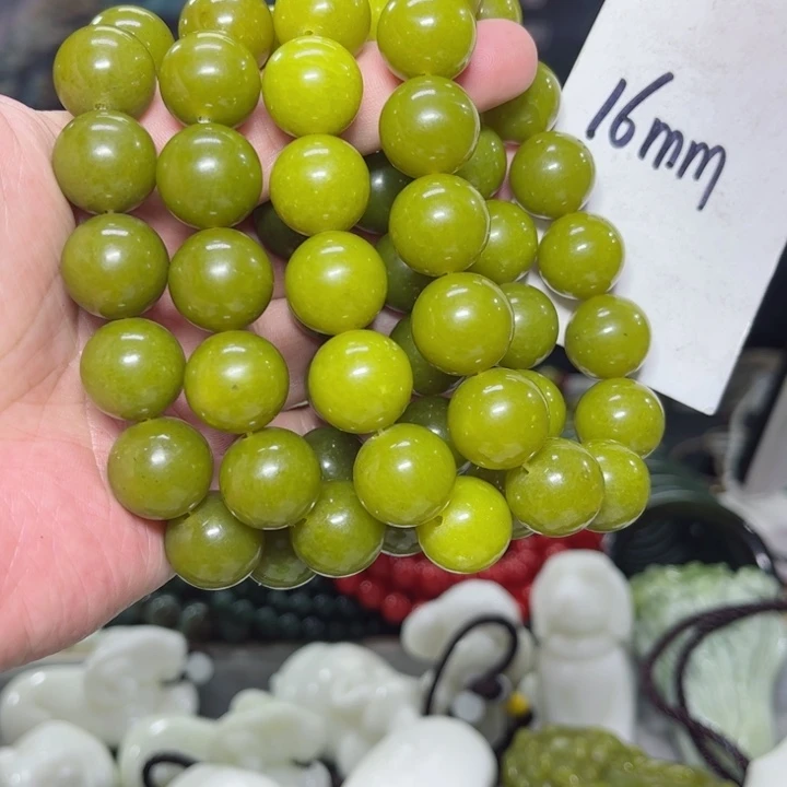 蛇纹石玉手串多样性发货未镶嵌