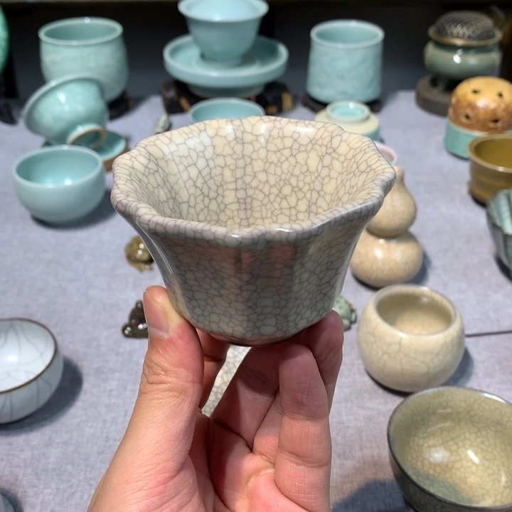 龙泉青瓷哥窑墨纹