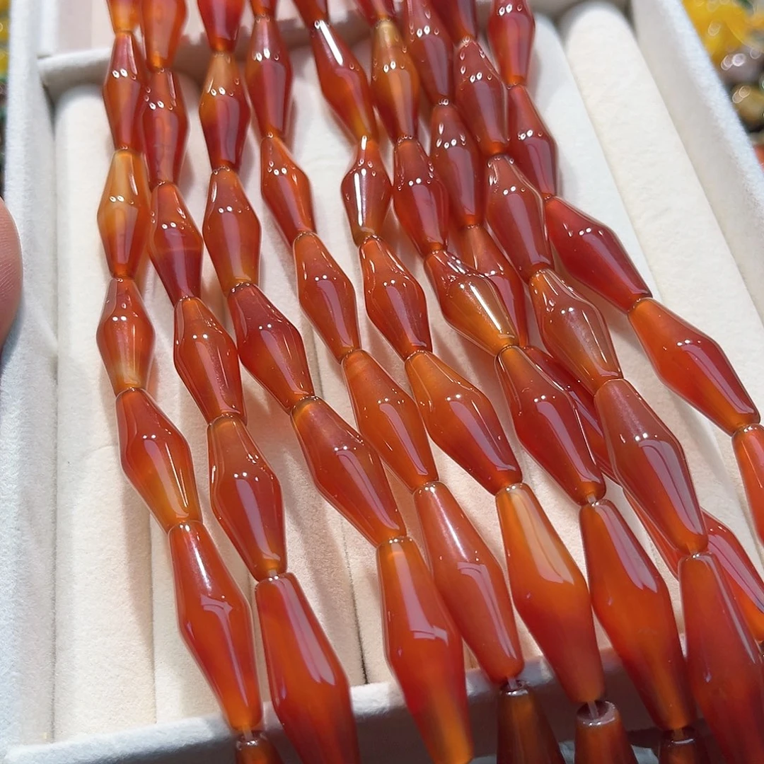 玛瑙/玉髓合金珠宝半成品玛瑙勒子一条10x30mm