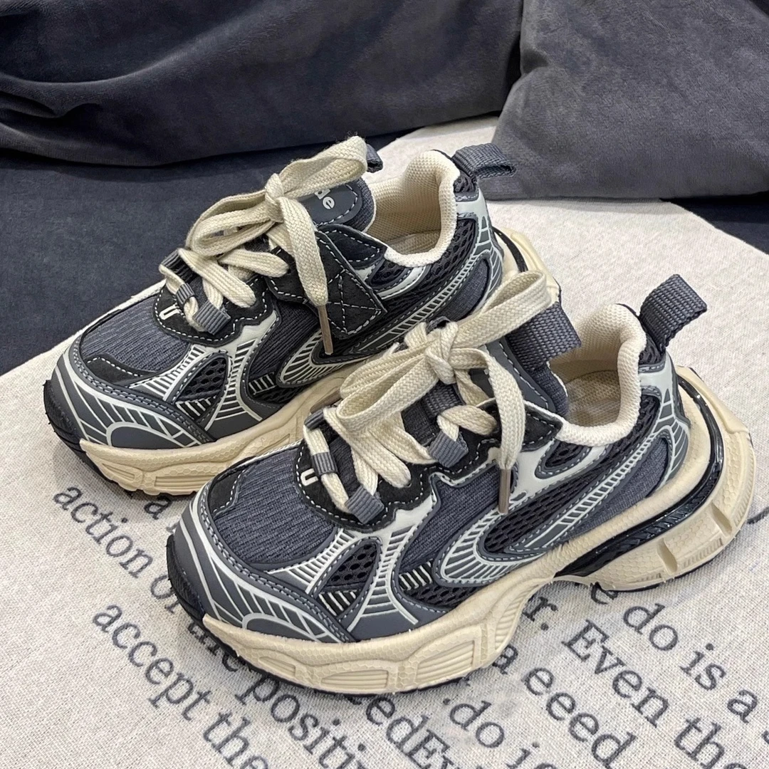 SS潮牌童装儿童运动鞋2025春季新款男童鞋子跑步鞋韩版老爹鞋女童
